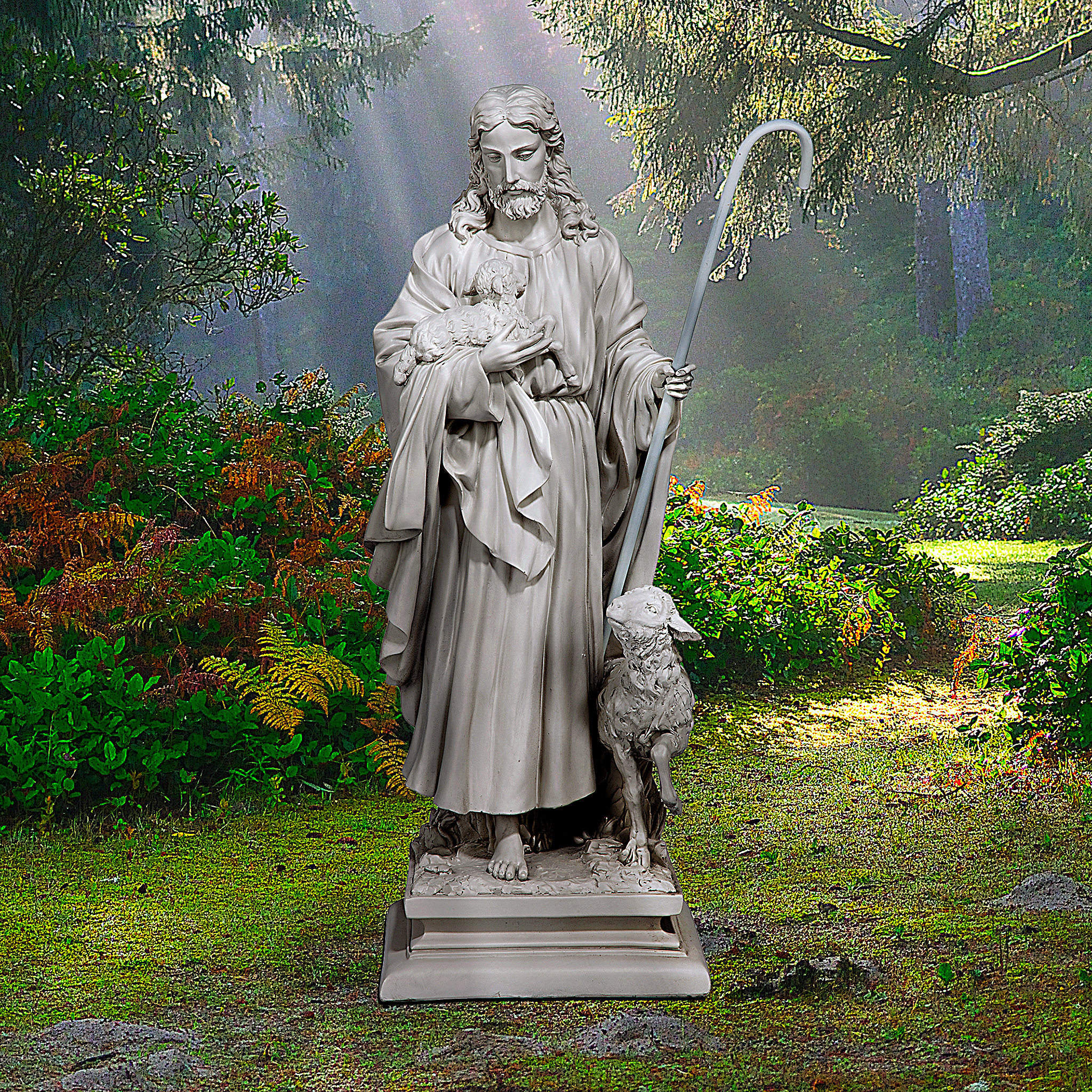 Design Toscano Jesus The Good Shepherd Garden Statue & Reviews
